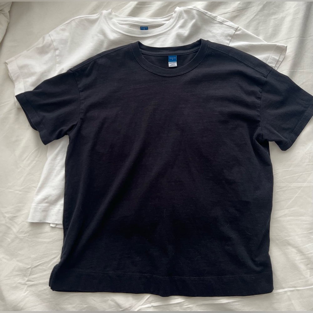 Old Navy 2 Vintage Tees- black & white